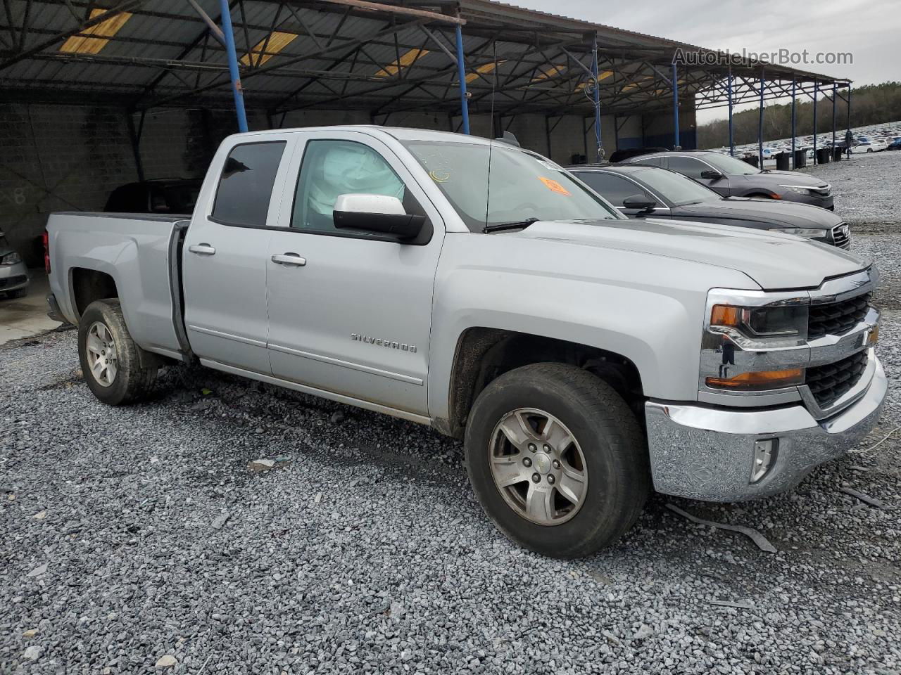 2018 Chevrolet Silverado C1500 Lt Silver vin: 1GCRCREC0JZ157563