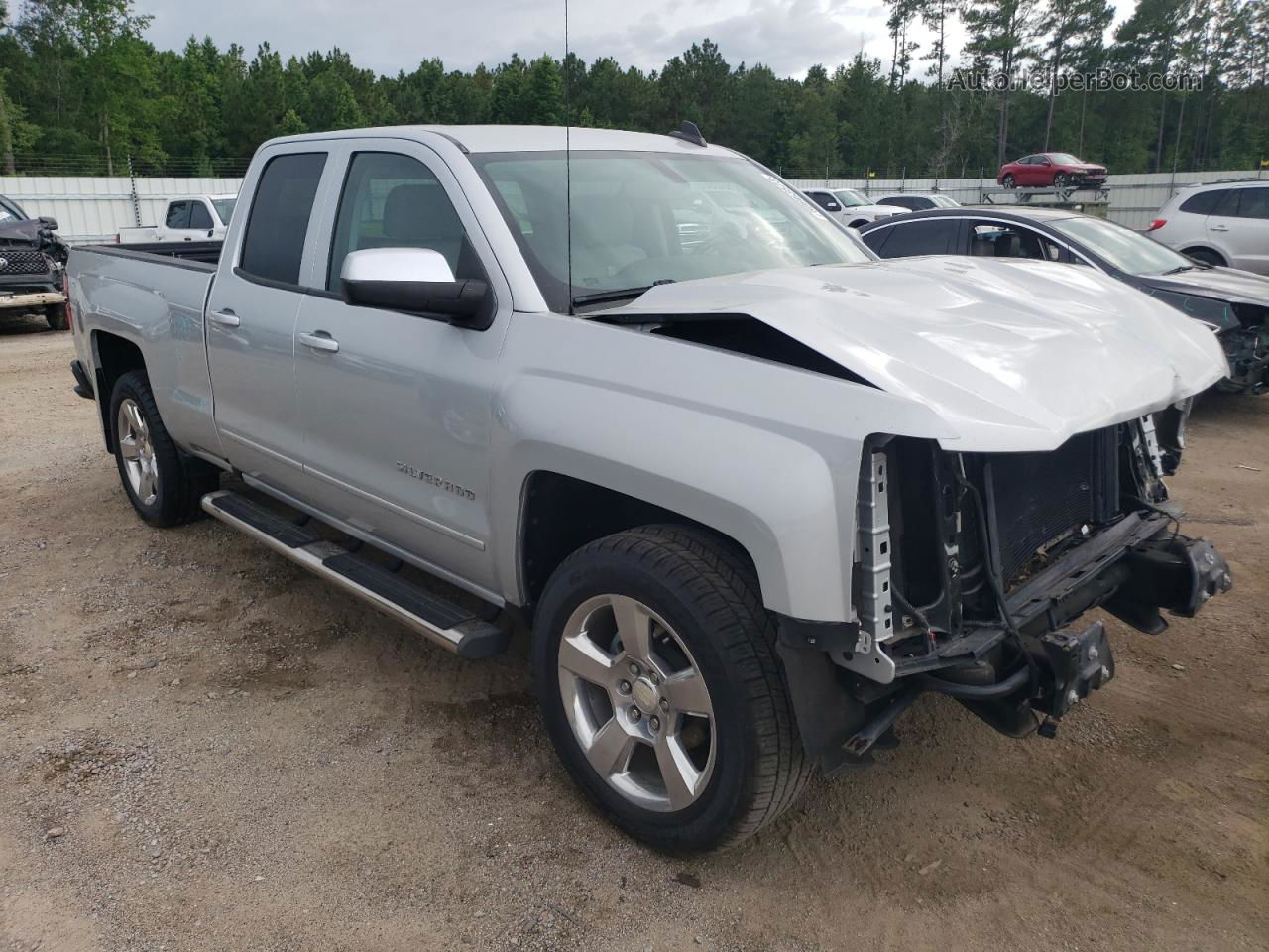 2018 Chevrolet Silverado C1500 Lt Silver vin: 1GCRCREC6JZ109193