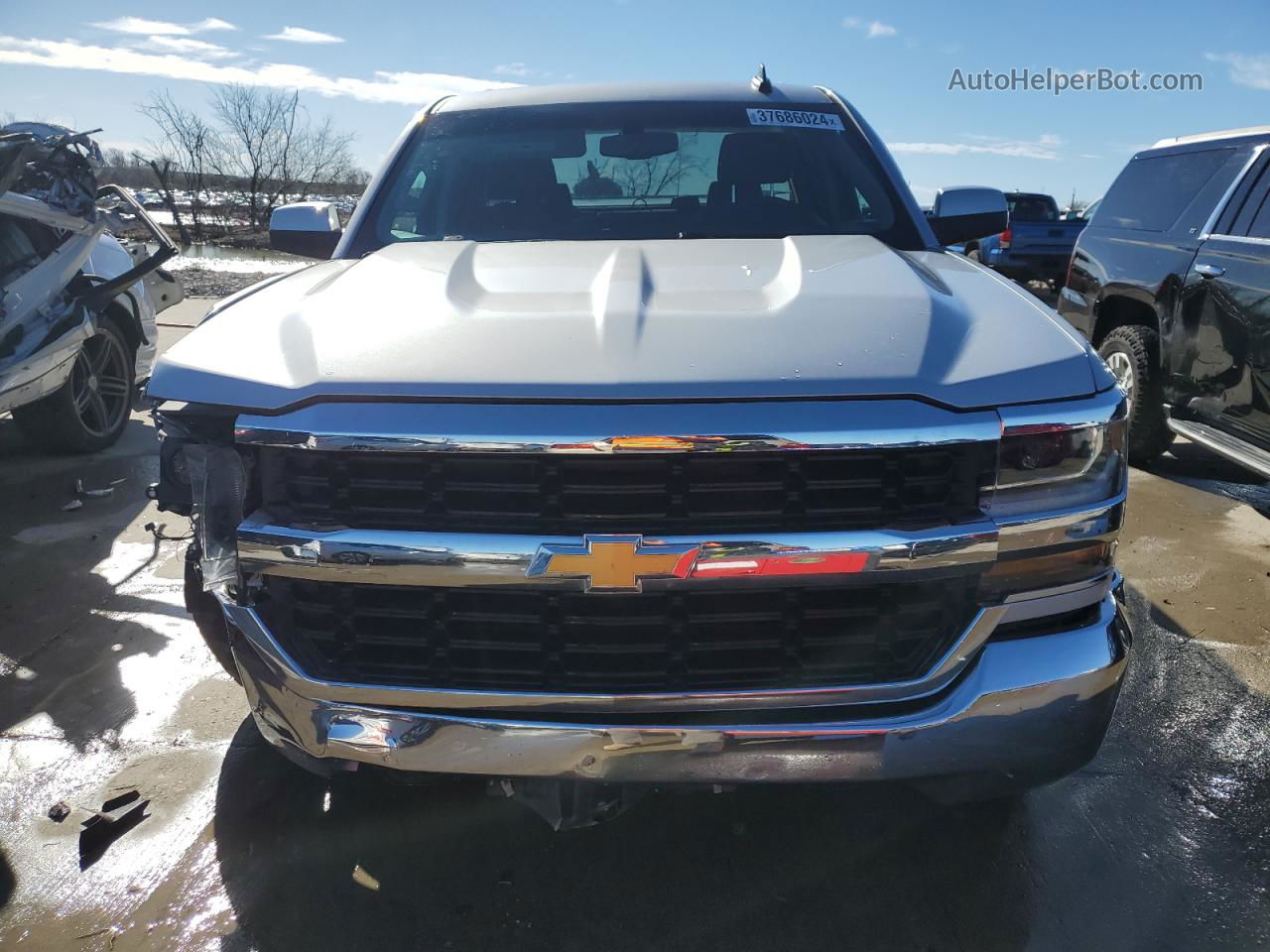 2018 Chevrolet Silverado C1500 Lt Silver vin: 1GCRCREH3JZ192996