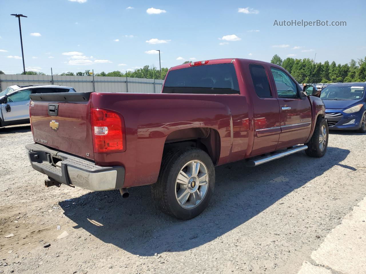 2013 Chevrolet Silverado C1500 Lt Burgundy vin: 1GCRCSE05DZ215684