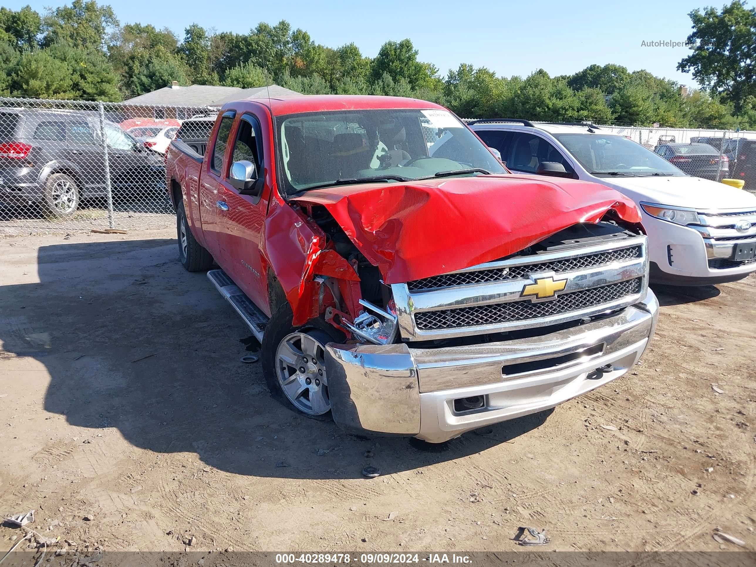 2012 Chevrolet Silverado 1500 Ls Red vin: 1GCRKREA0CZ349554