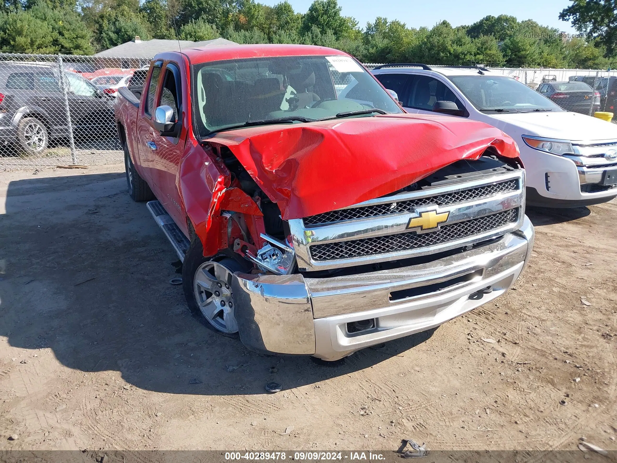2012 Chevrolet Silverado 1500 Ls Red vin: 1GCRKREA0CZ349554