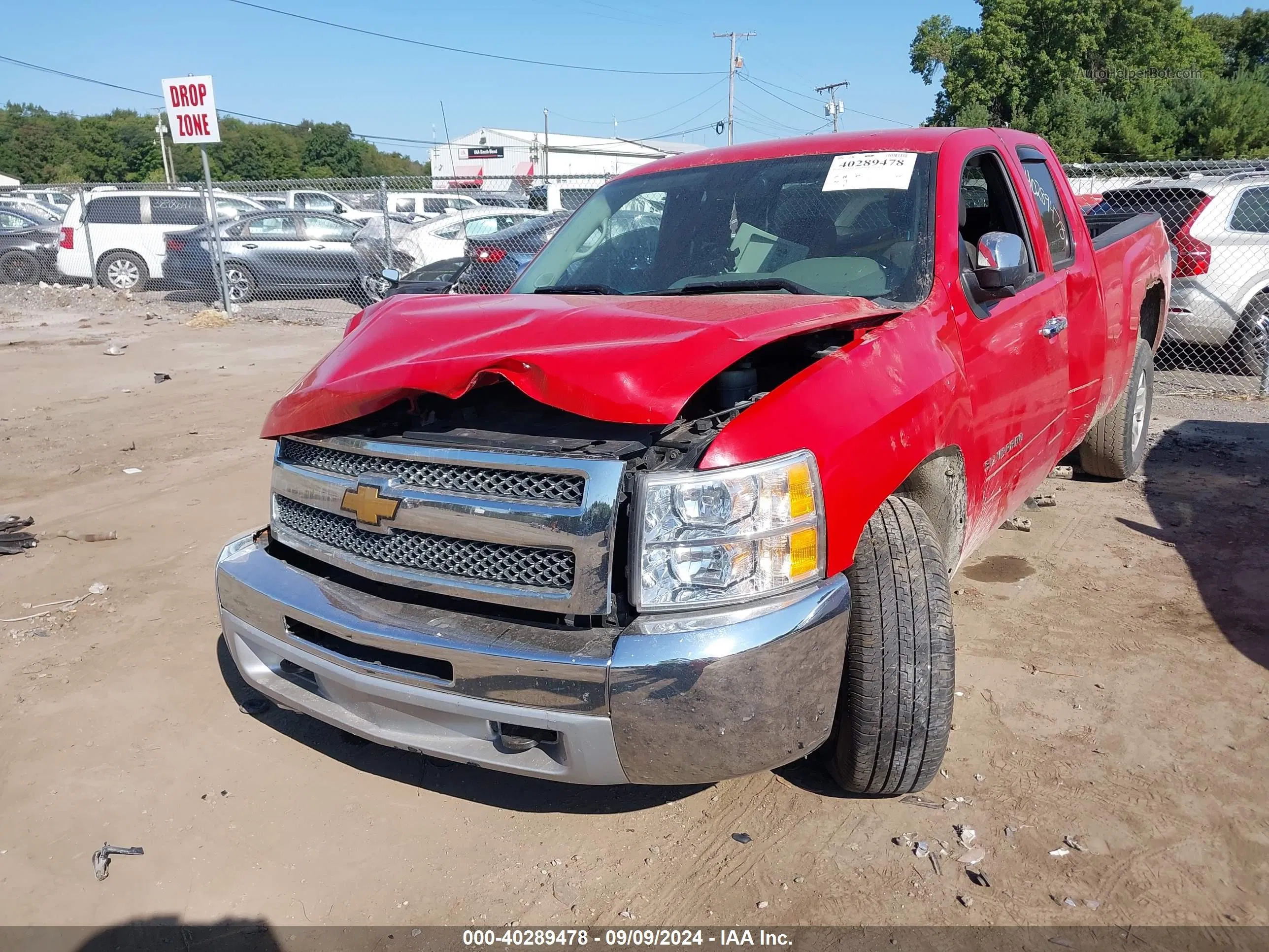 2012 Chevrolet Silverado 1500 Ls Red vin: 1GCRKREA0CZ349554