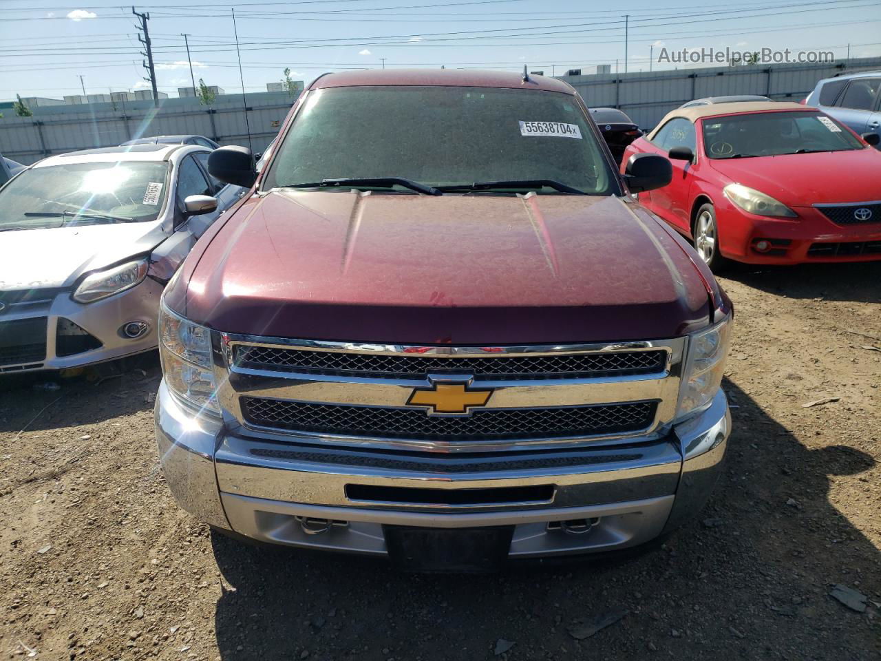 2013 Chevrolet Silverado K1500 Ls Maroon vin: 1GCRKREA2DZ243396