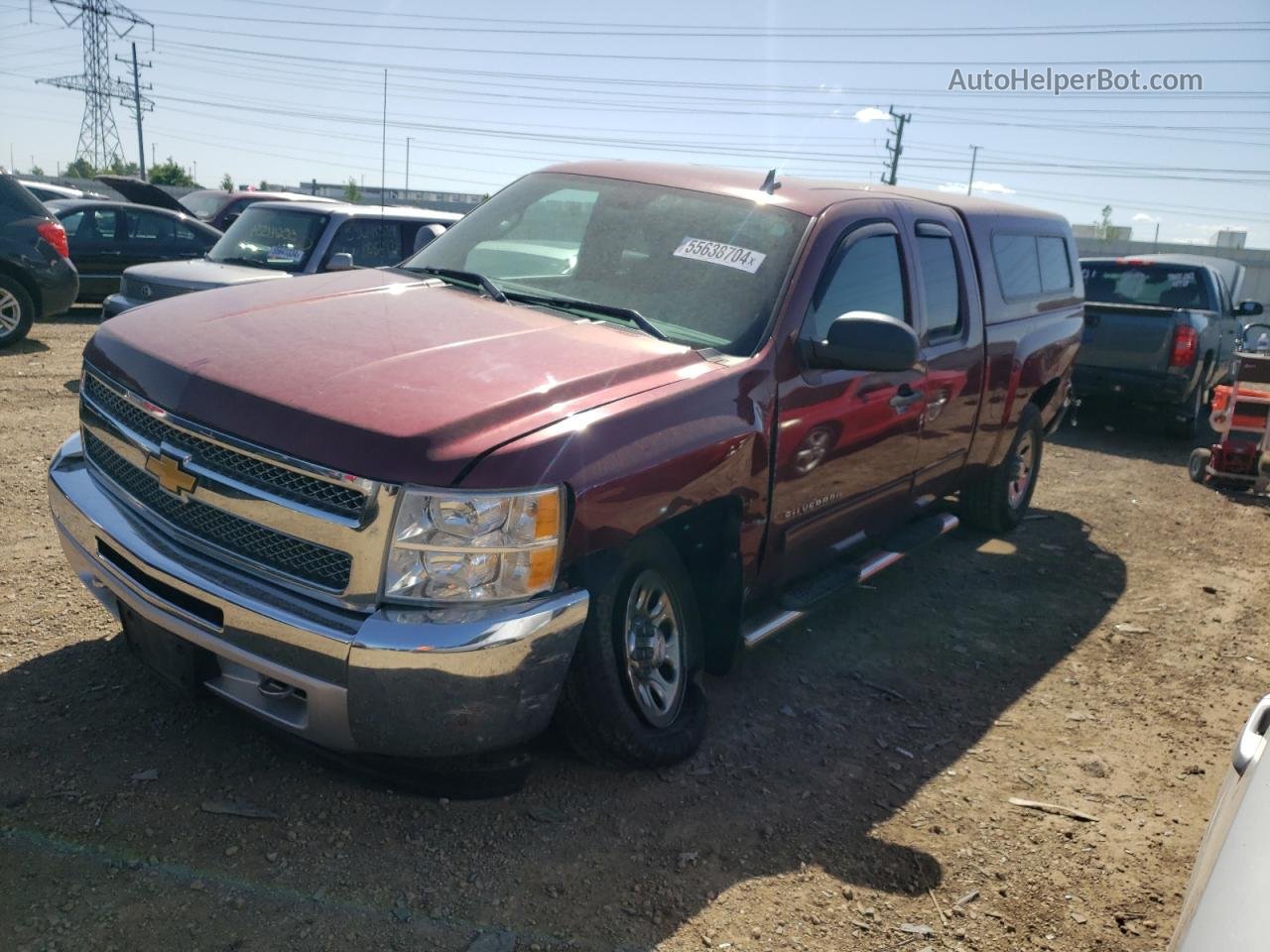 2013 Chevrolet Silverado K1500 Ls Maroon vin: 1GCRKREA2DZ243396