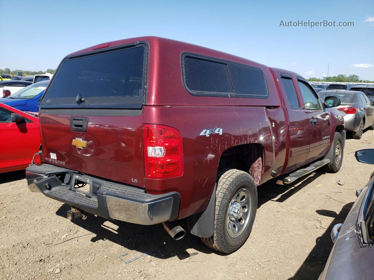 2013 Chevrolet Silverado K1500 Ls Maroon vin: 1GCRKREA2DZ243396