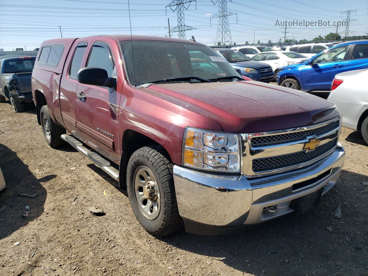 2013 Chevrolet Silverado K1500 Ls Maroon vin: 1GCRKREA2DZ243396