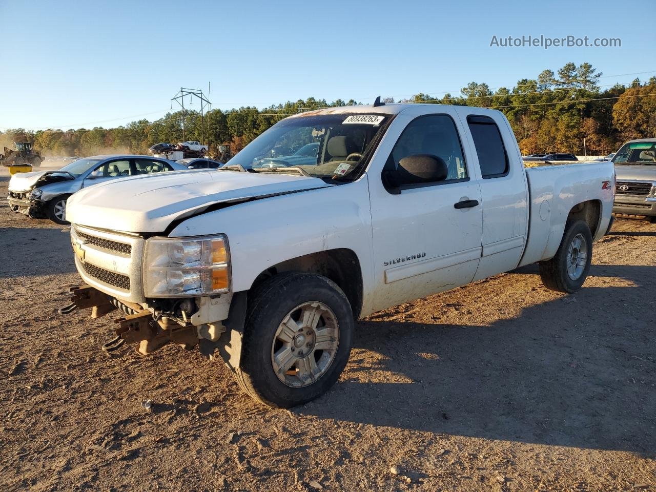 2012 Chevrolet Silverado K1500 Lt White vin: 1GCRKSE72CZ150081