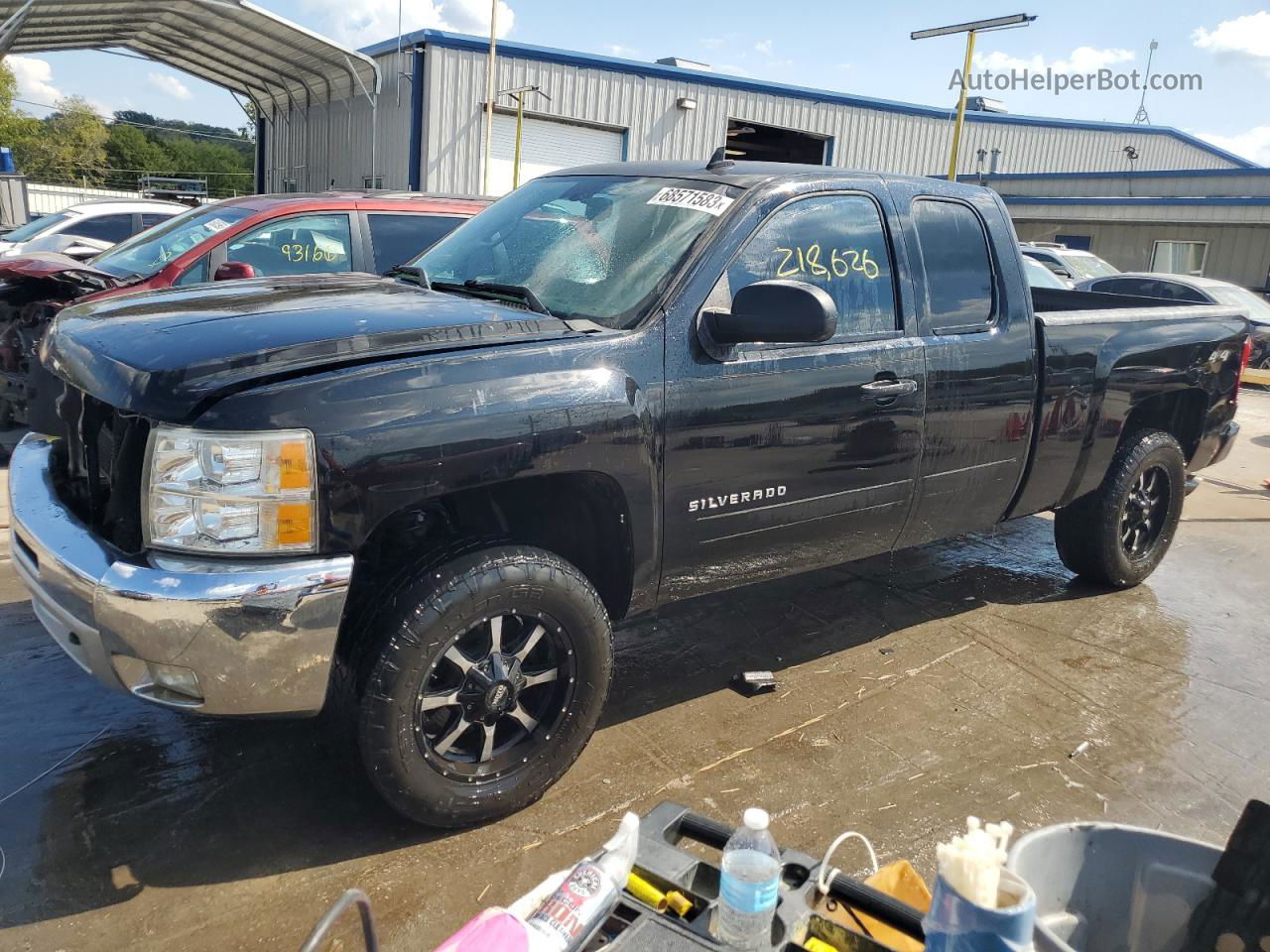 2012 Chevrolet Silverado K1500 Lt Black vin: 1GCRKSE73CZ163700