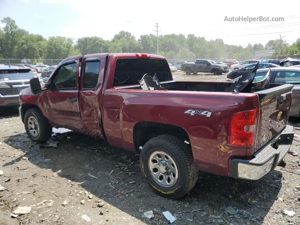 2013 Chevrolet Silverado K1500 Lt Бордовый vin: 1GCRKSE73DZ272479