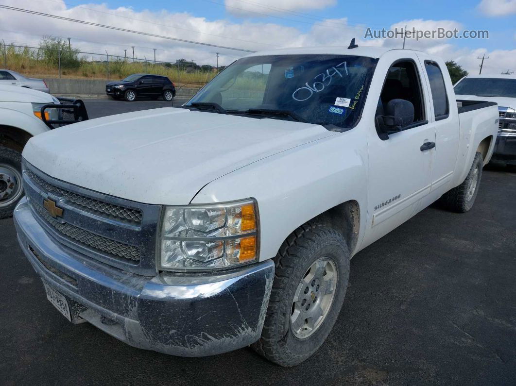 2013 Chevrolet Silverado 1500 Lt White vin: 1GCRKSE78DZ206347