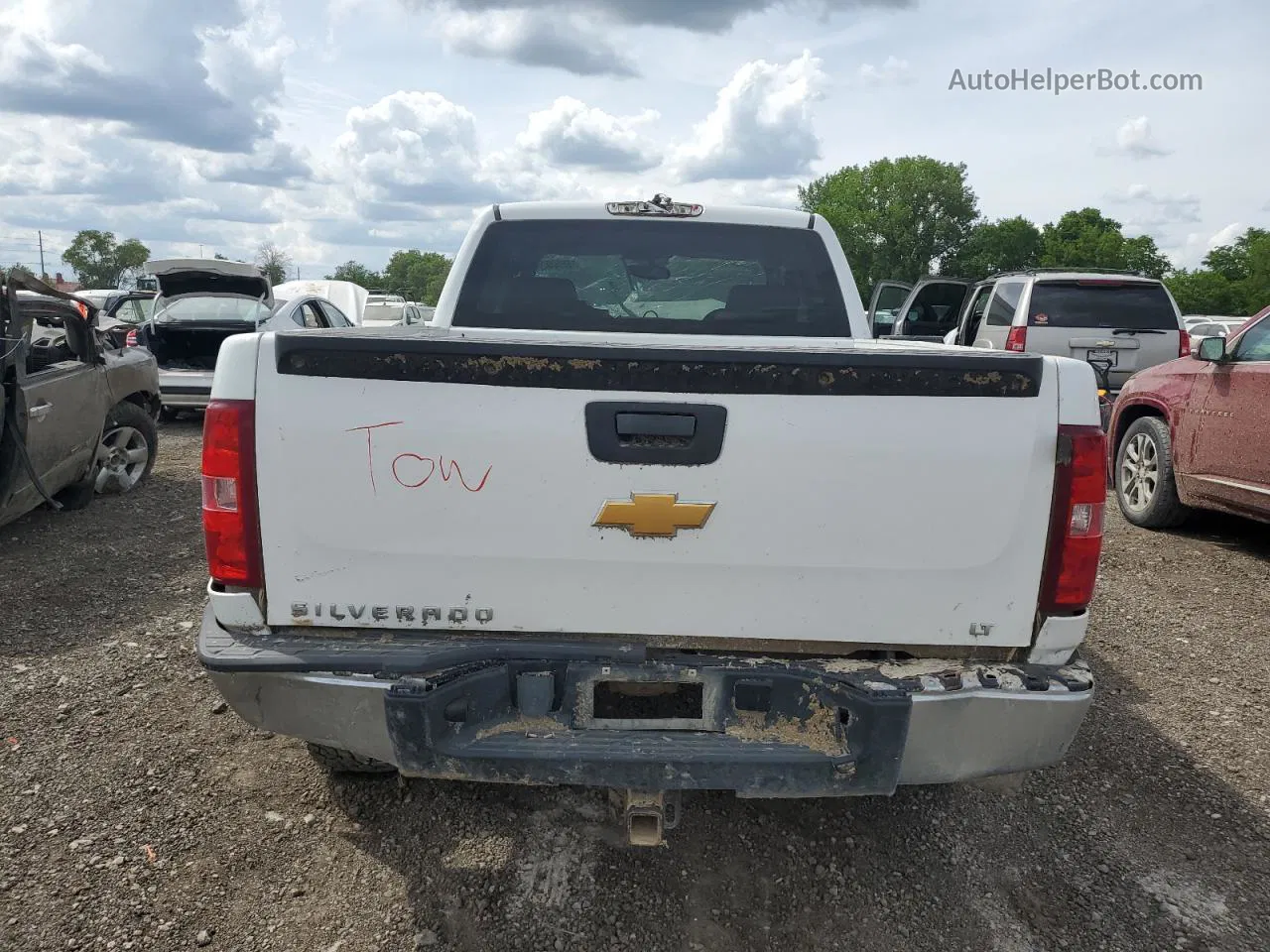 2013 Chevrolet Silverado K1500 Lt Белый vin: 1GCRKSEA2DZ239436