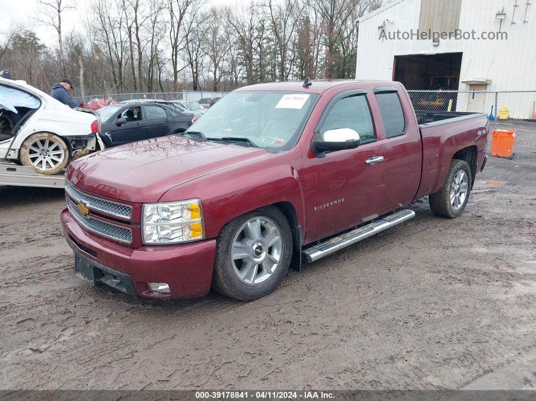 2013 Chevrolet Silverado 1500 Ltz Maroon vin: 1GCRKTE73DZ260919