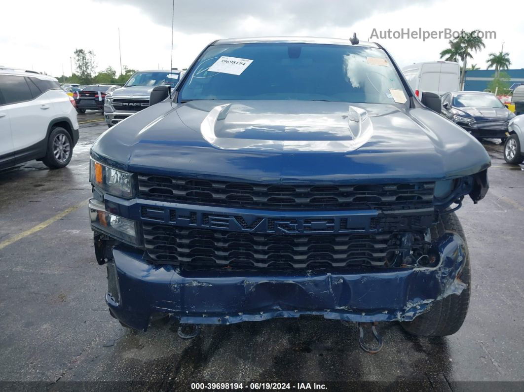 2019 Chevrolet Silverado 1500 Silverado Custom Dark Blue vin: 1GCRWBEH0KZ380732