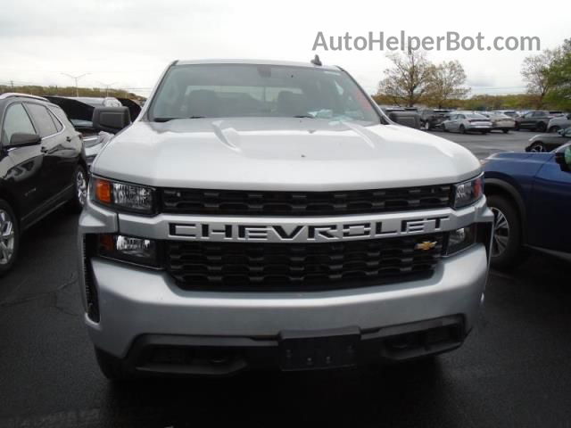 2019 Chevrolet Silverado 1500 Custom Silver vin: 1GCRYBEFXKZ260848