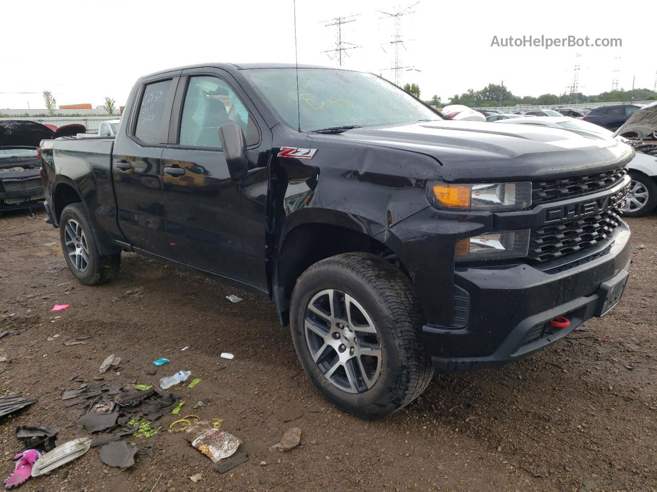 2019 Chevrolet Silverado K1500 Trail Boss Custom Черный vin: 1GCRYCEF0KZ347535