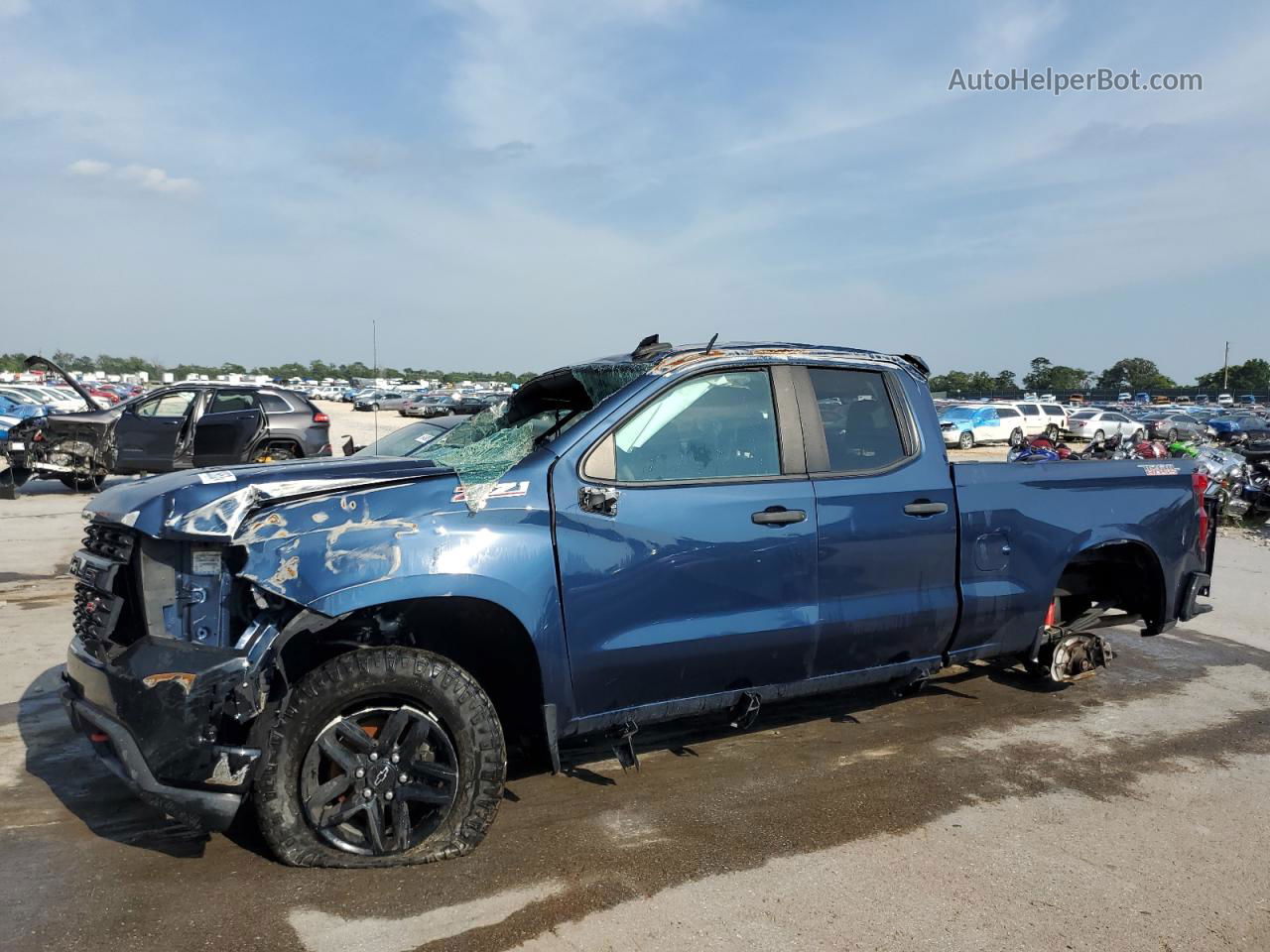 2019 Chevrolet Silverado K1500 Trail Boss Custom Синий vin: 1GCRYCEF4KZ420616