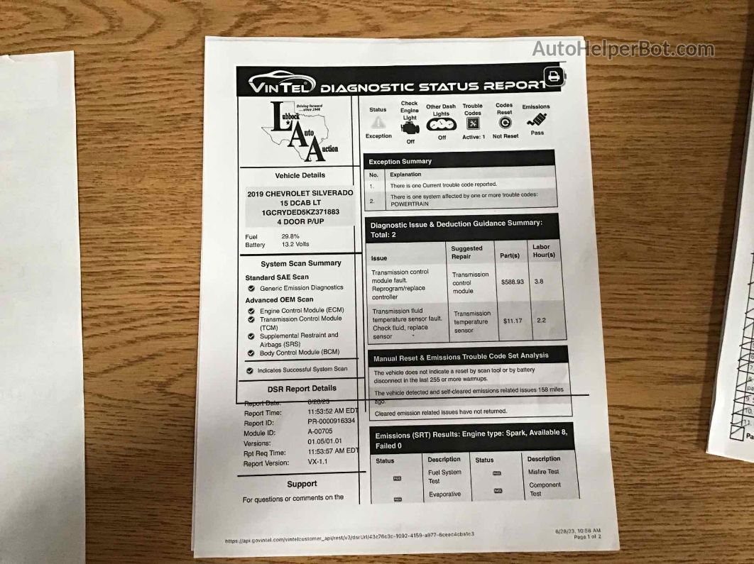 2019 Chevrolet Silverado 1500 Lt Unknown vin: 1GCRYDED5KZ371883