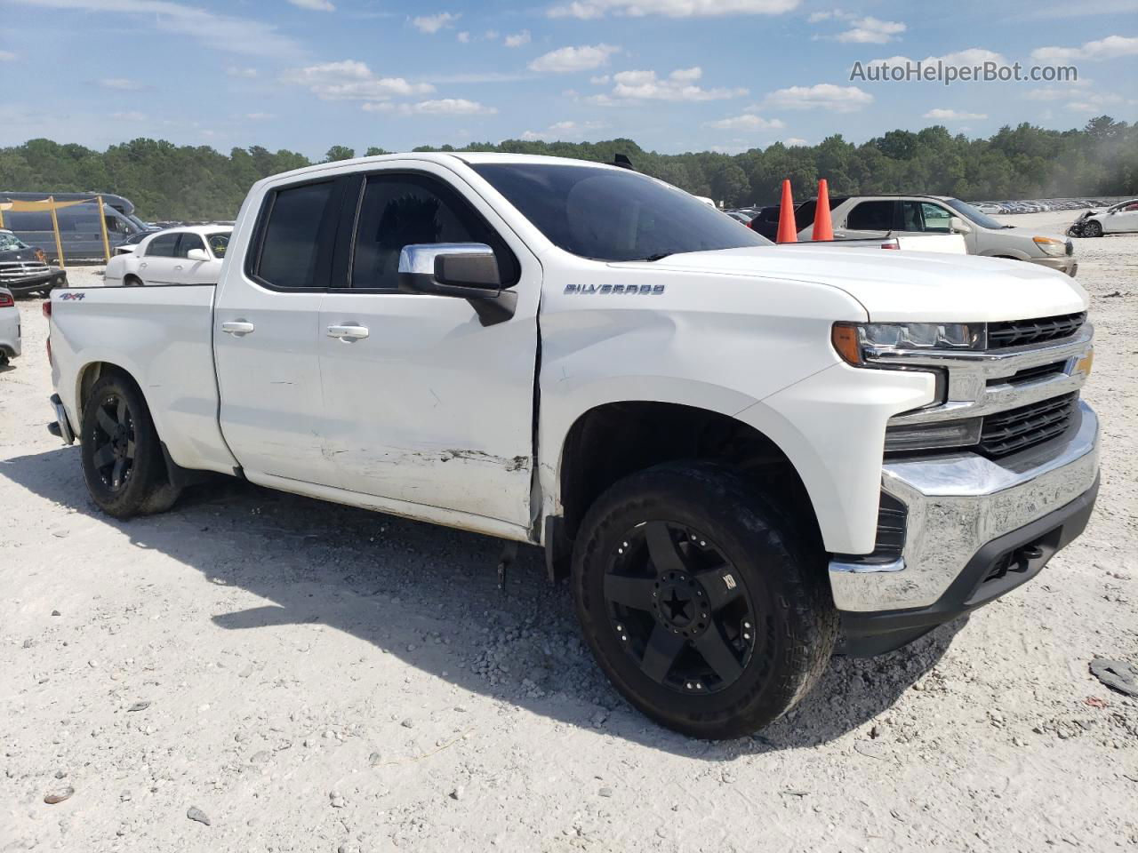 2019 Chevrolet Silverado K1500 Lt White vin: 1GCRYDEK6KZ262671