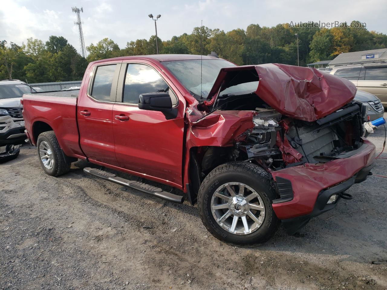 2019 Chevrolet Silverado K1500 Rst Maroon vin: 1GCRYEED9KZ285238