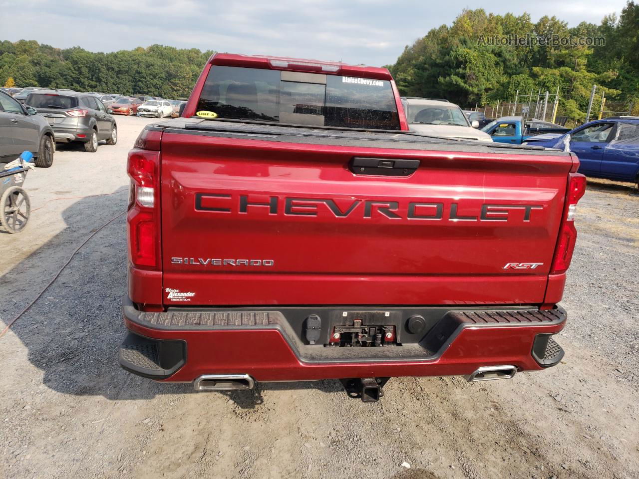 2019 Chevrolet Silverado K1500 Rst Maroon vin: 1GCRYEED9KZ285238