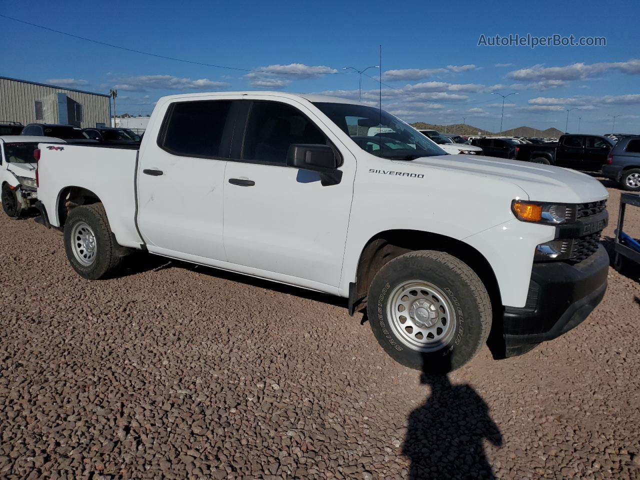 2019 Chevrolet Silverado K1500 White vin: 1GCUYAEF6KZ234171