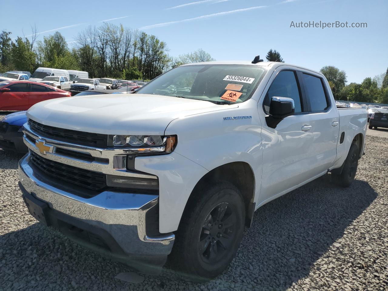 2019 Chevrolet Silverado K1500 Lt White vin: 1GCUYDEDXKZ337903