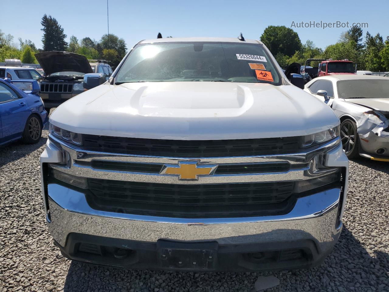 2019 Chevrolet Silverado K1500 Lt White vin: 1GCUYDEDXKZ337903