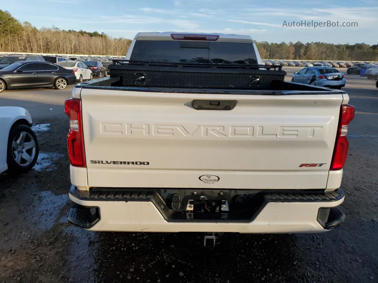 2019 Chevrolet Silverado K1500 Rst White vin: 1GCUYEED5KZ164104