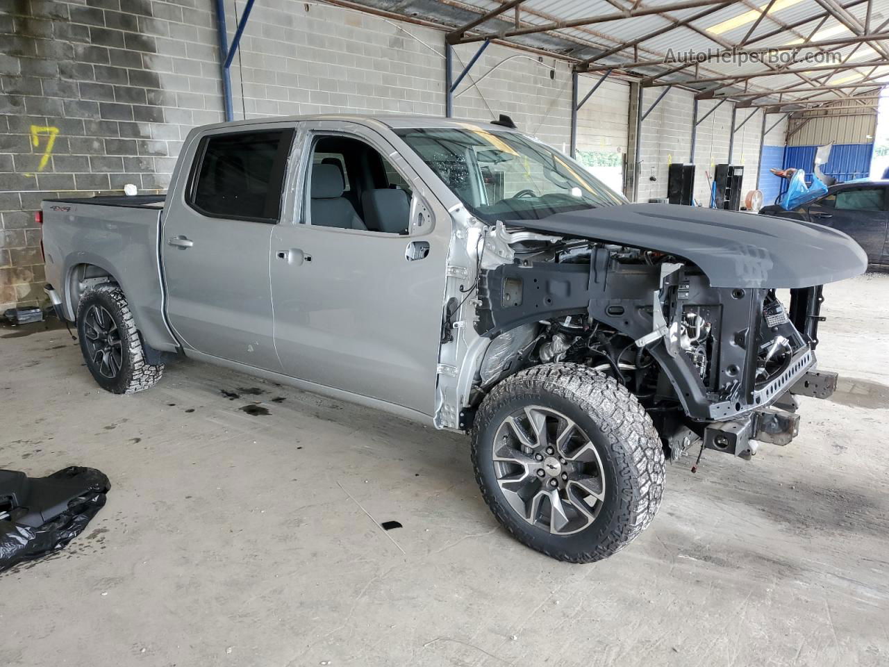 2019 Chevrolet Silverado K1500 Rst Silver vin: 1GCUYEED8KZ115771