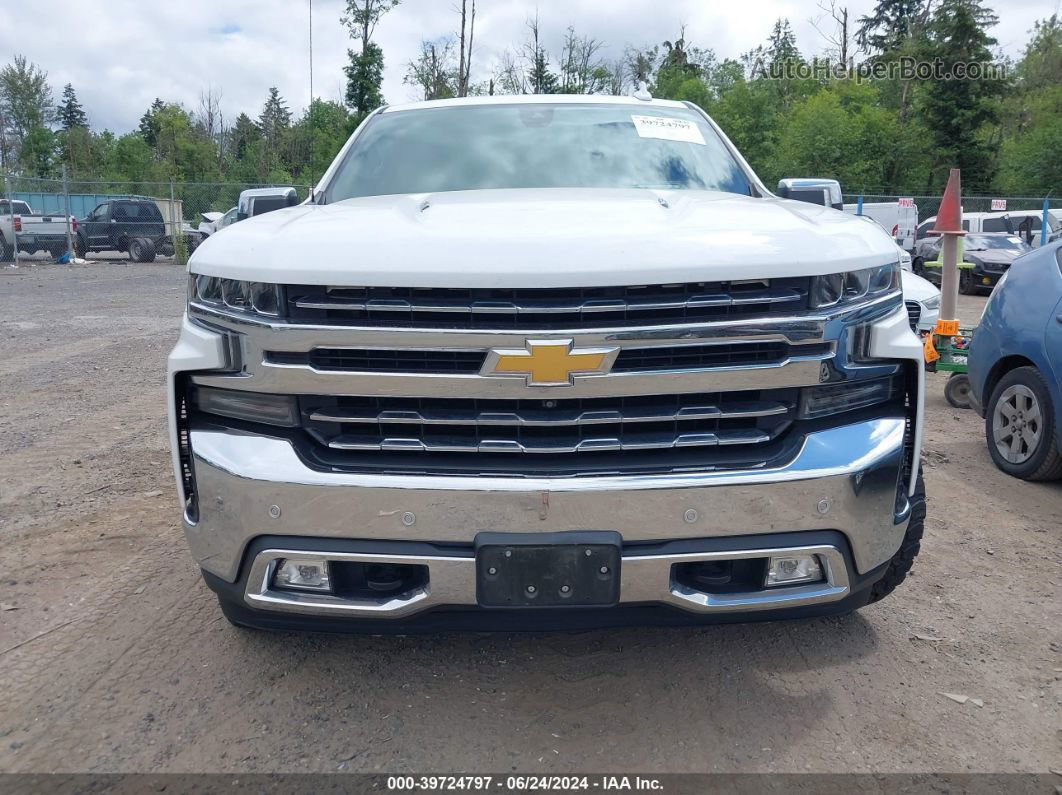 2019 Chevrolet Silverado 1500 Ltz White vin: 1GCUYGEL0KZ383314