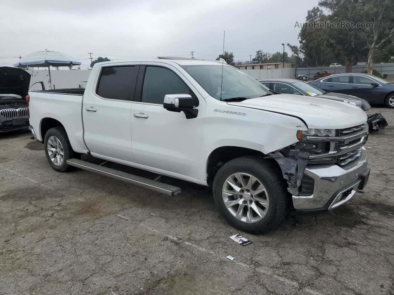 2019 Chevrolet Silverado K1500 Ltz White vin: 1GCUYGEL6KZ165748