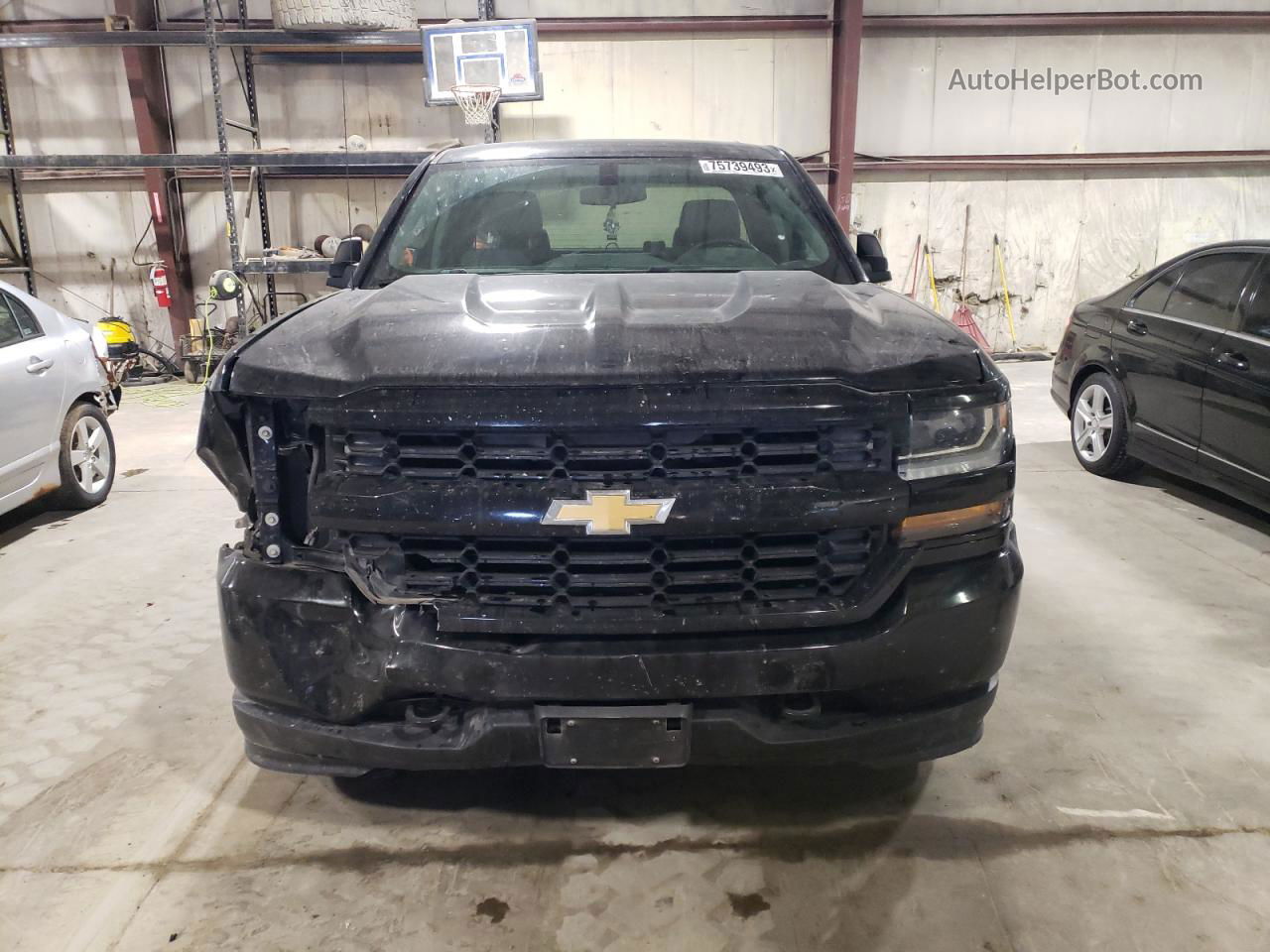 2016 Chevrolet Silverado K1500 Custom Black vin: 1GCVKPEC0GZ392186