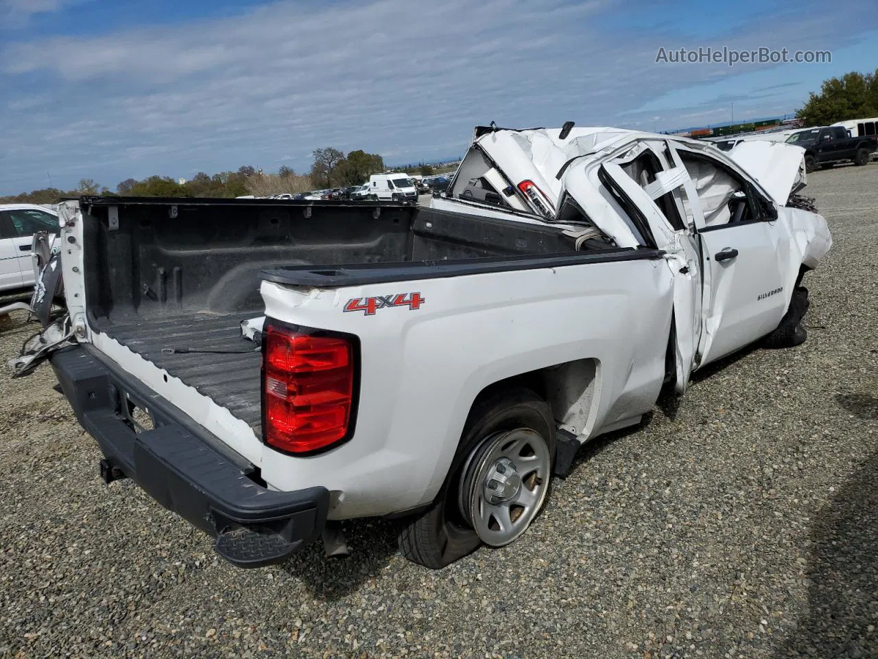 2015 Chevrolet Silverado K1500 Белый vin: 1GCVKPEC4FZ350148