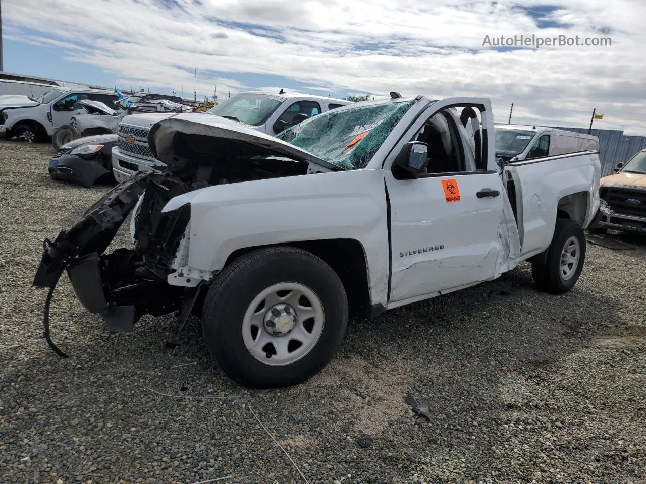 2015 Chevrolet Silverado K1500 Белый vin: 1GCVKPEC4FZ350148