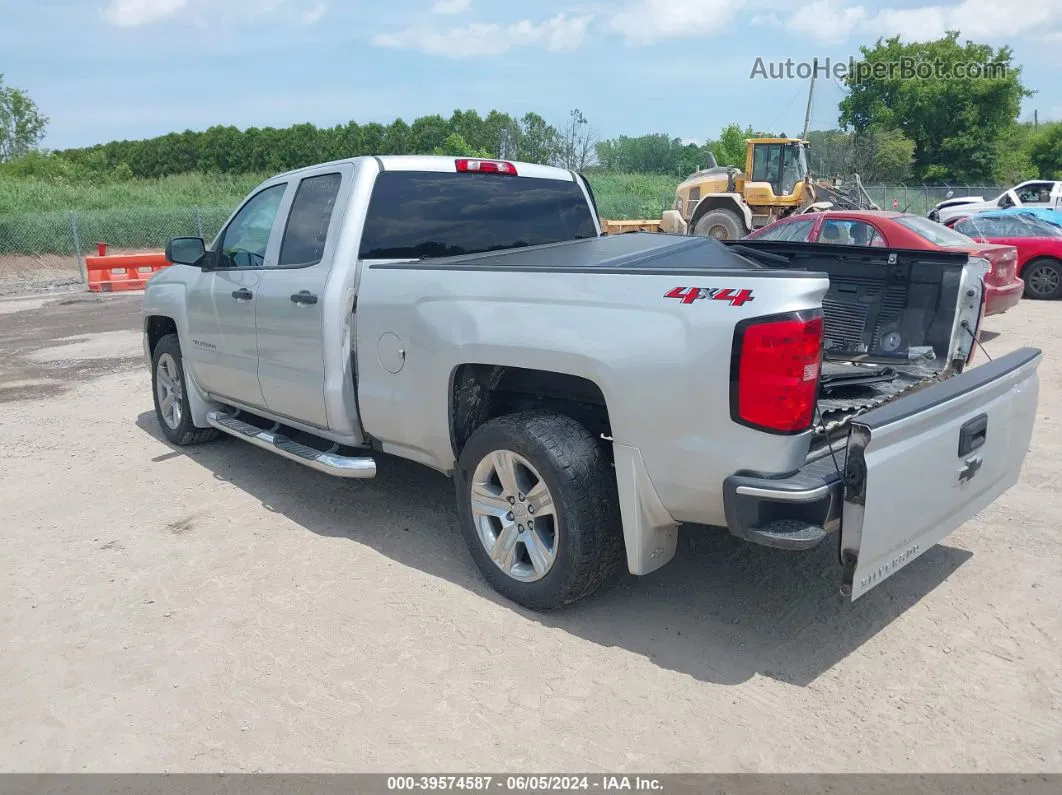 2018 Chevrolet Silverado 1500 Custom Silver vin: 1GCVKPEC7JZ372606