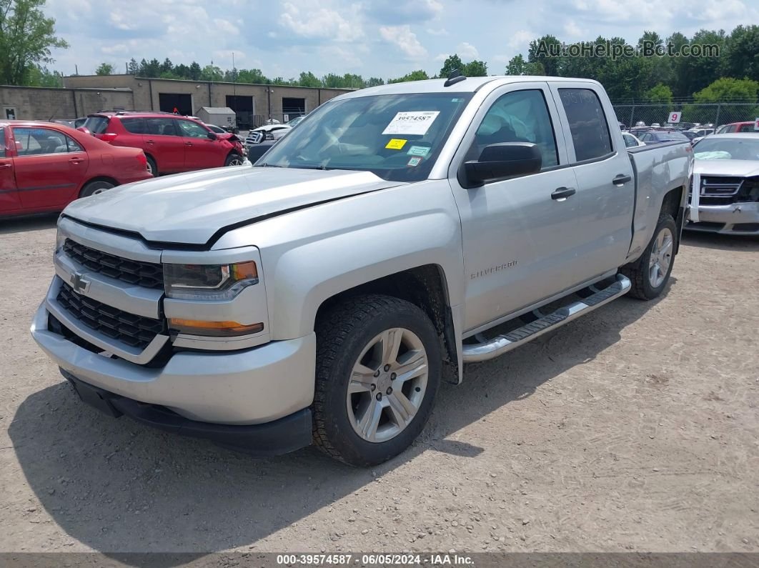 2018 Chevrolet Silverado 1500 Custom Silver vin: 1GCVKPEC7JZ372606