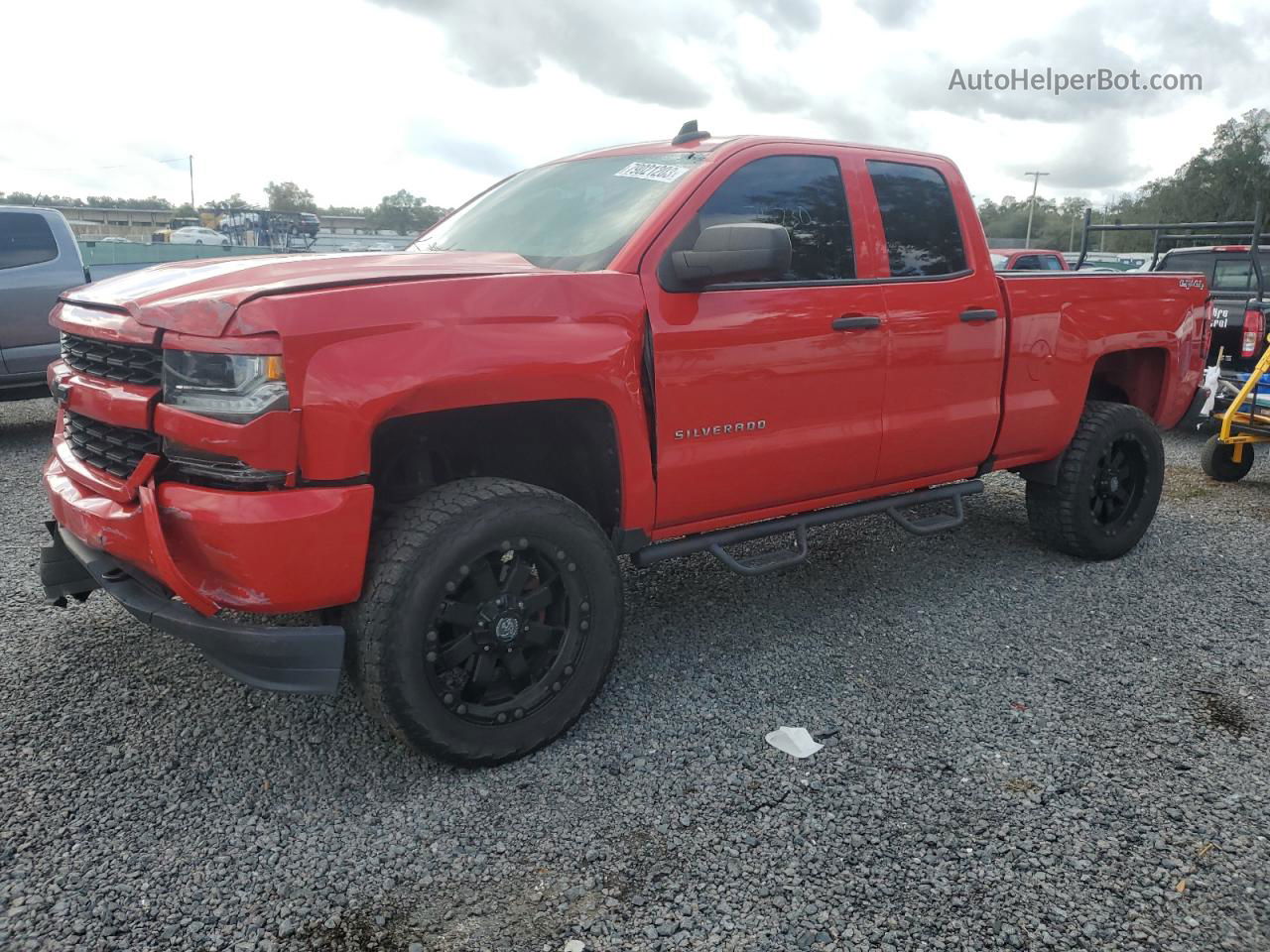 2018 Chevrolet Silverado K1500 Custom Red vin: 1GCVKPEC9JZ115821