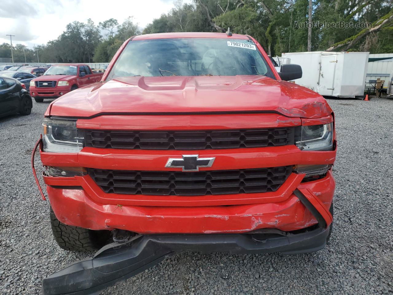 2018 Chevrolet Silverado K1500 Custom Red vin: 1GCVKPEC9JZ115821