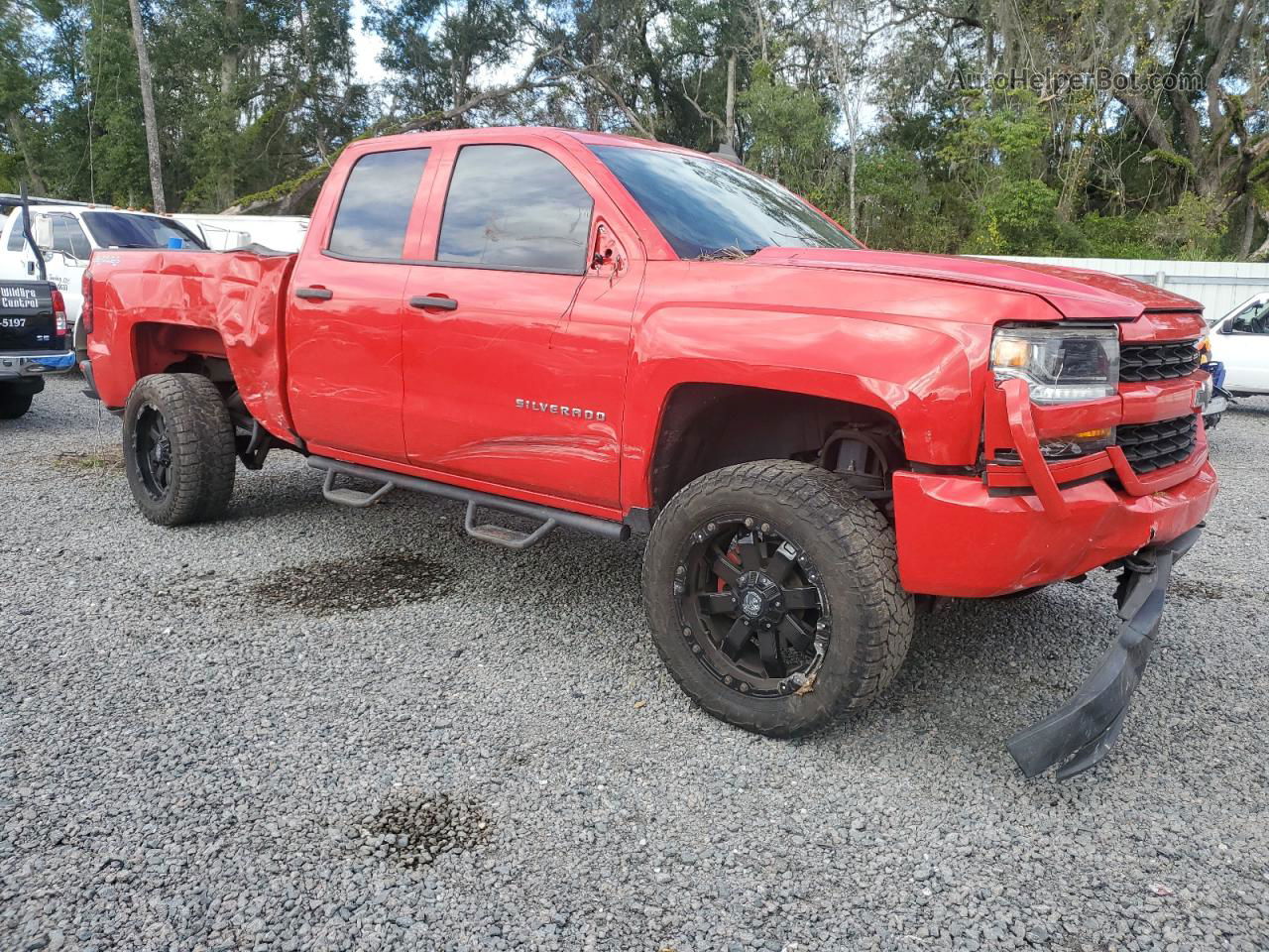 2018 Chevrolet Silverado K1500 Custom Red vin: 1GCVKPEC9JZ115821