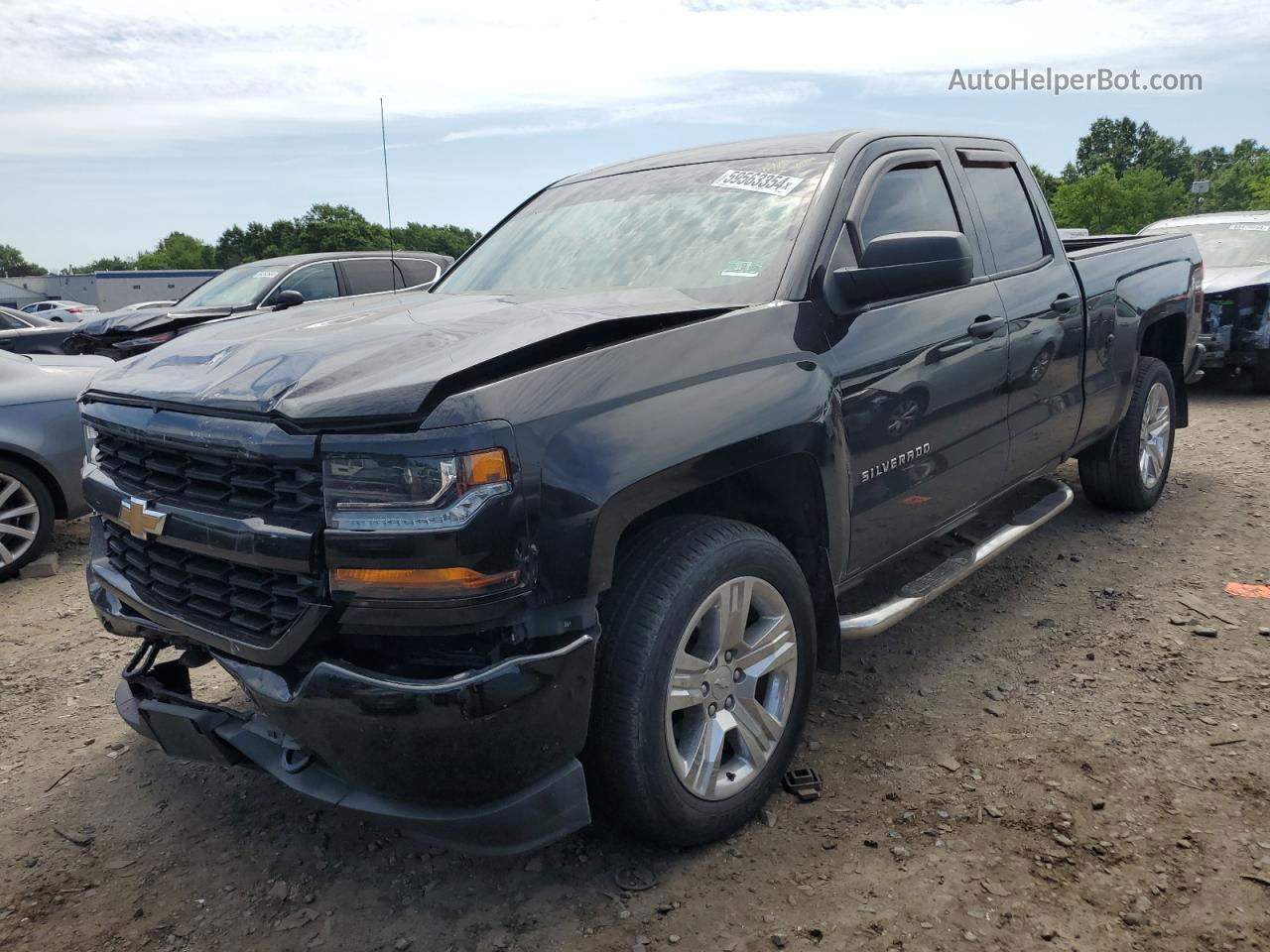 2016 Chevrolet Silverado K1500 Custom Black vin: 1GCVKPECXGZ409527