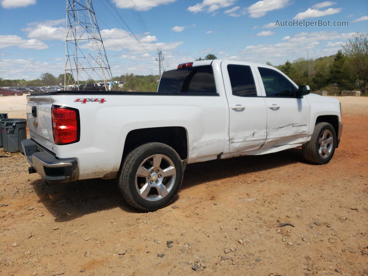 2016 Chevrolet Silverado K1500 Lt Белый vin: 1GCVKREC6GZ329640