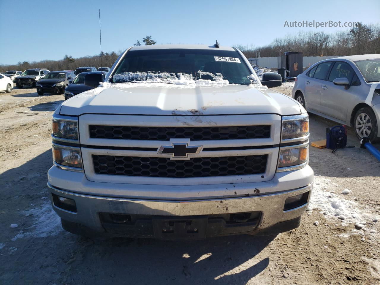 2015 Chevrolet Silverado K1500 Lt White vin: 1GCVKREC8FZ199343