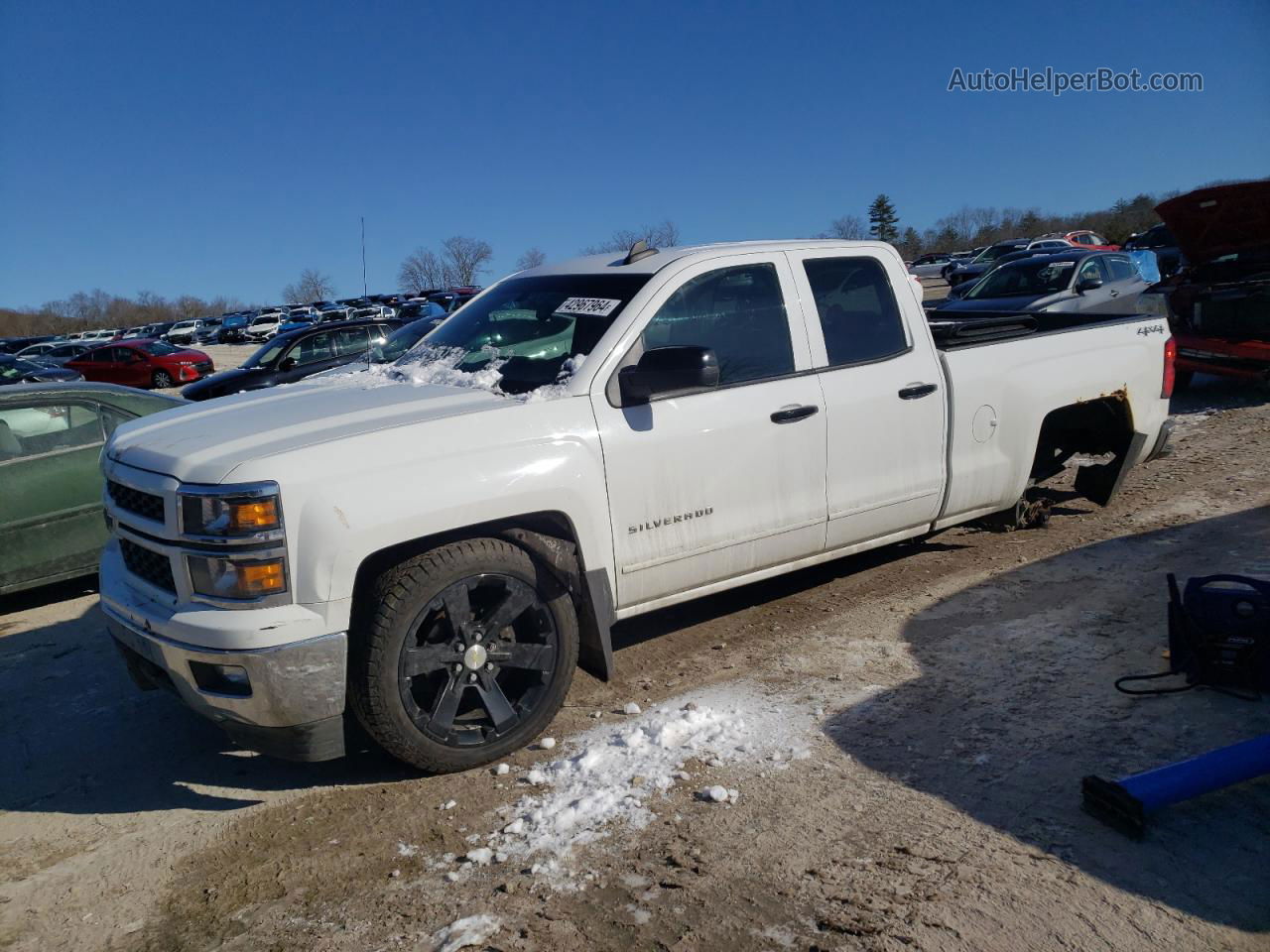 2015 Chevrolet Silverado K1500 Lt White vin: 1GCVKREC8FZ199343