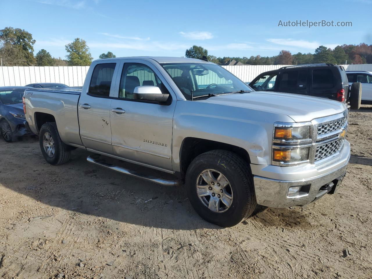 2015 Chevrolet Silverado K1500 Lt Silver vin: 1GCVKREC8FZ283677