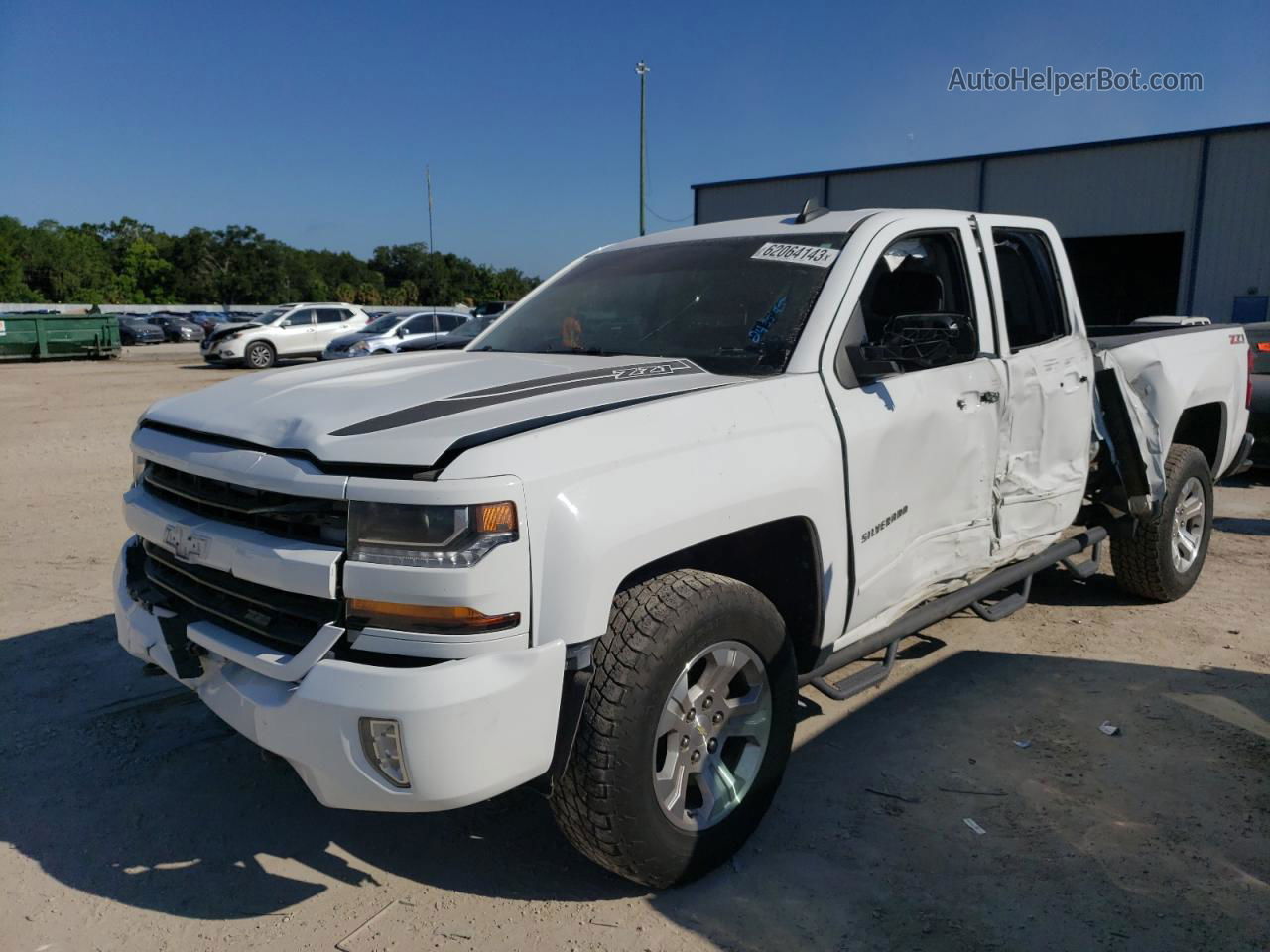 2016 Chevrolet Silverado K1500 Lt Белый vin: 1GCVKREC9GZ243545