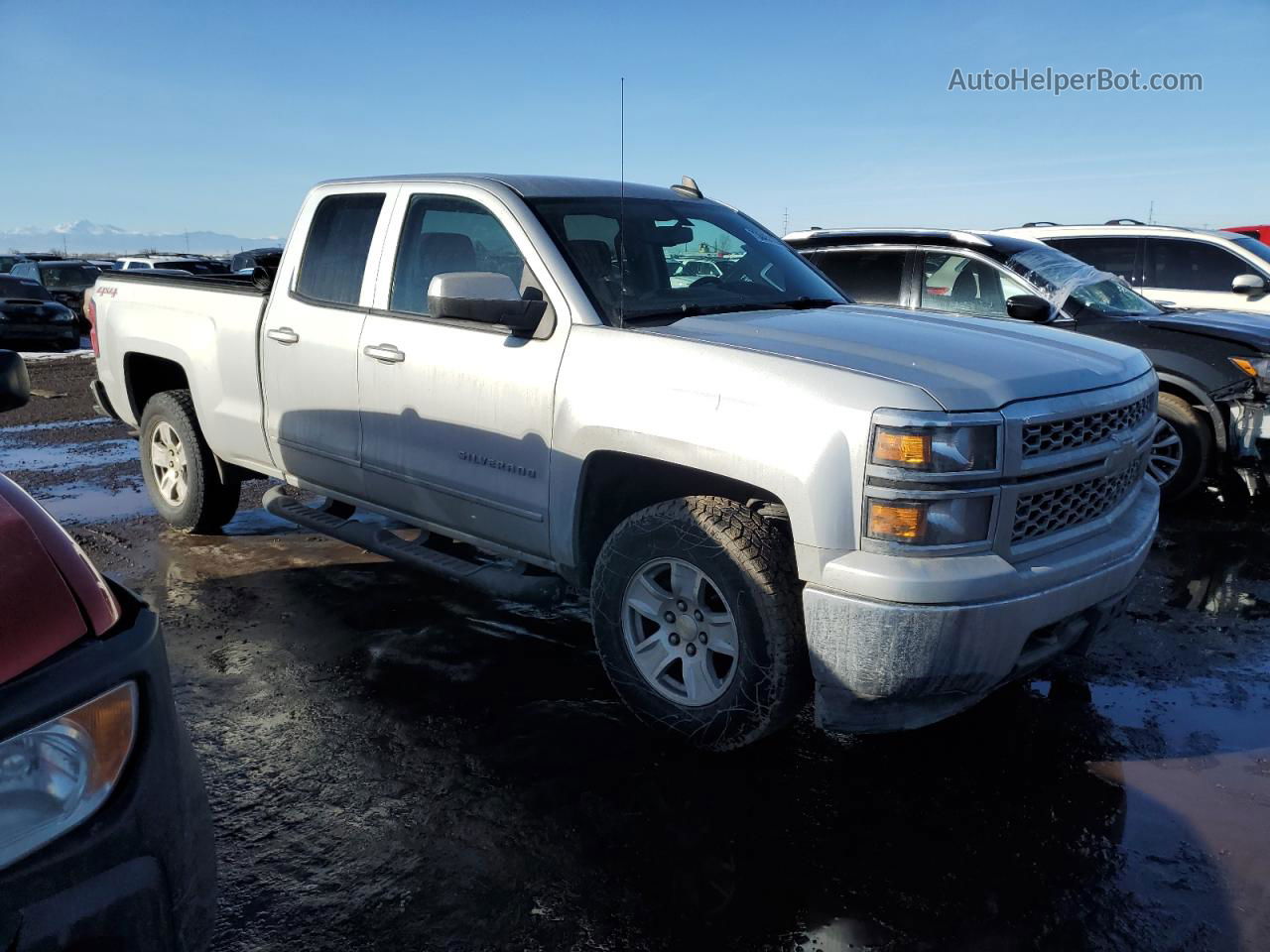 2015 Chevrolet Silverado K1500 Lt Silver vin: 1GCVKREH1FZ191645