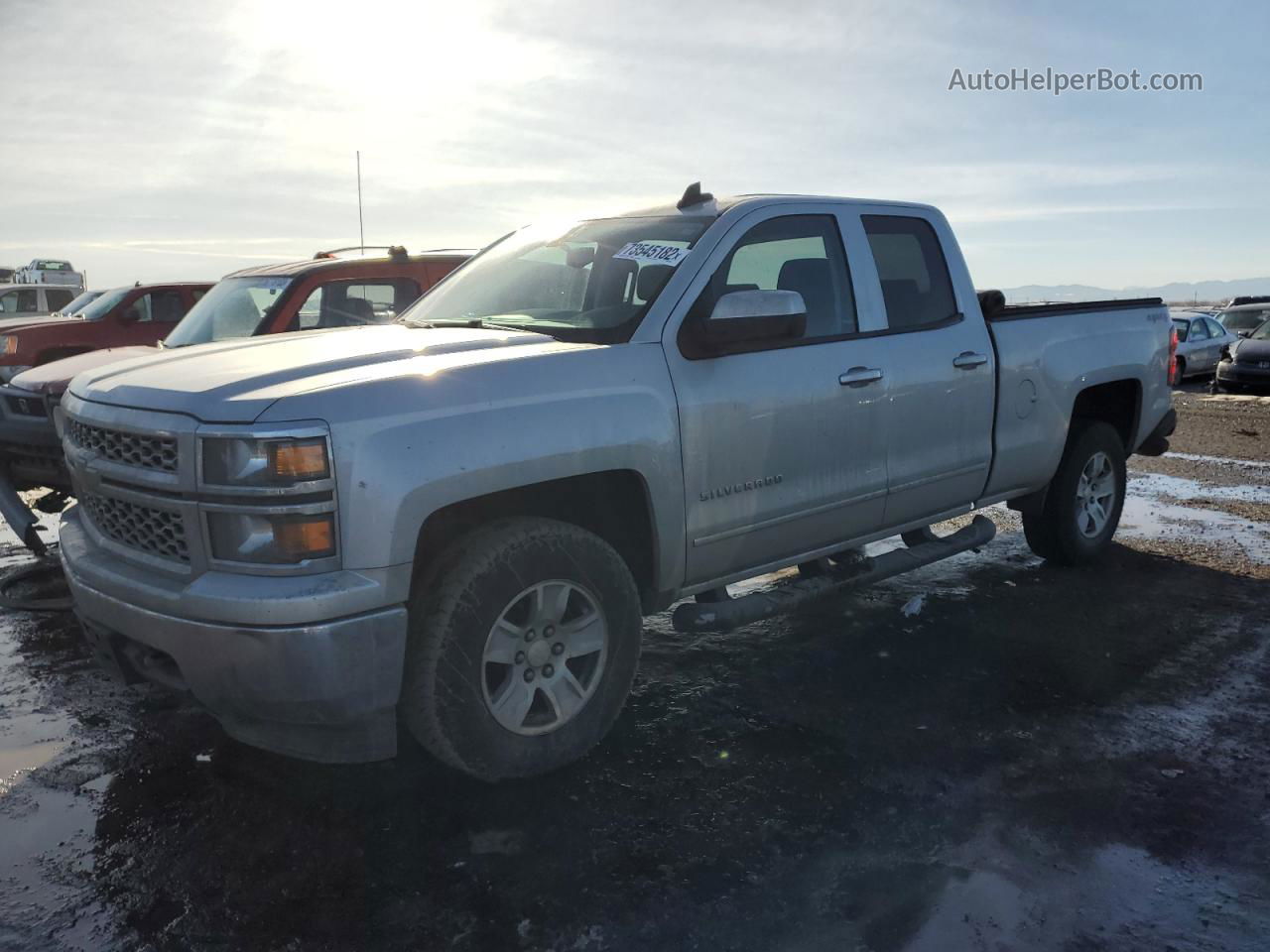 2015 Chevrolet Silverado K1500 Lt Silver vin: 1GCVKREH1FZ191645