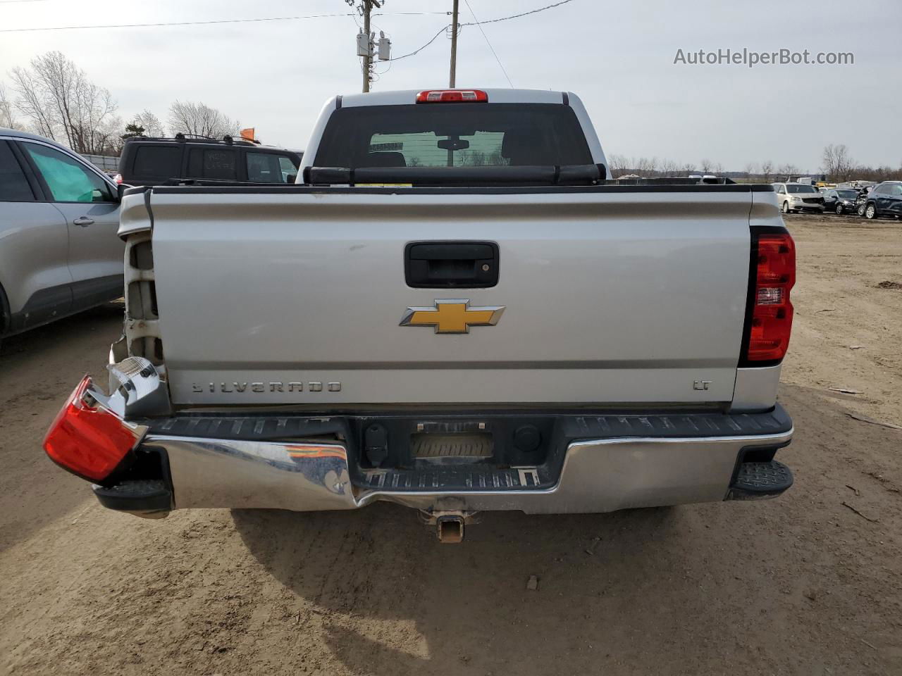 2015 Chevrolet Silverado K1500 Lt Silver vin: 1GCVKREH6FZ209735