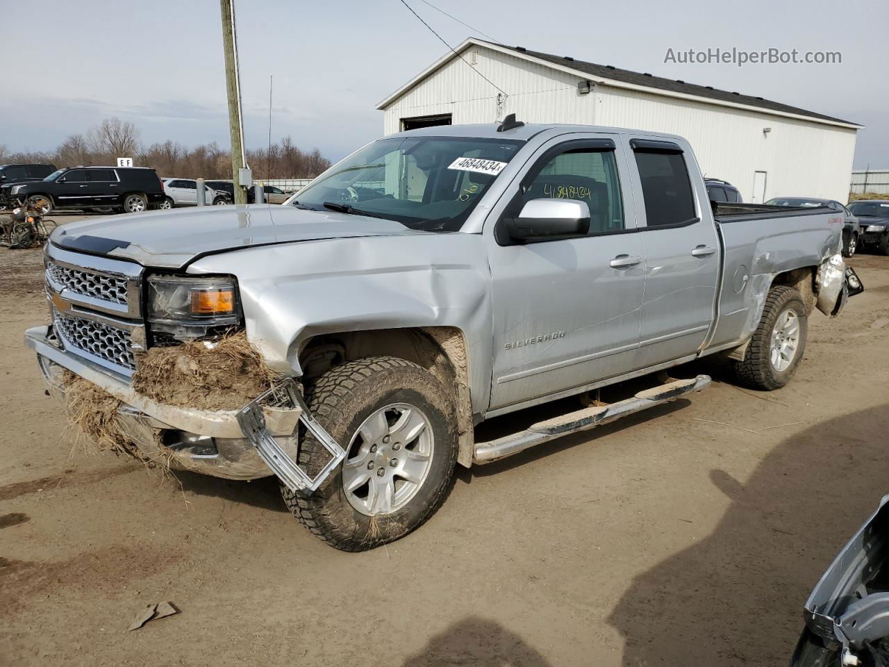 2015 Chevrolet Silverado K1500 Lt Silver vin: 1GCVKREH6FZ209735